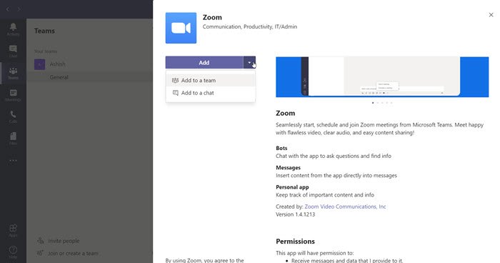 วิธีเพิ่ม Zoom ให้กับ Microsoft Teams