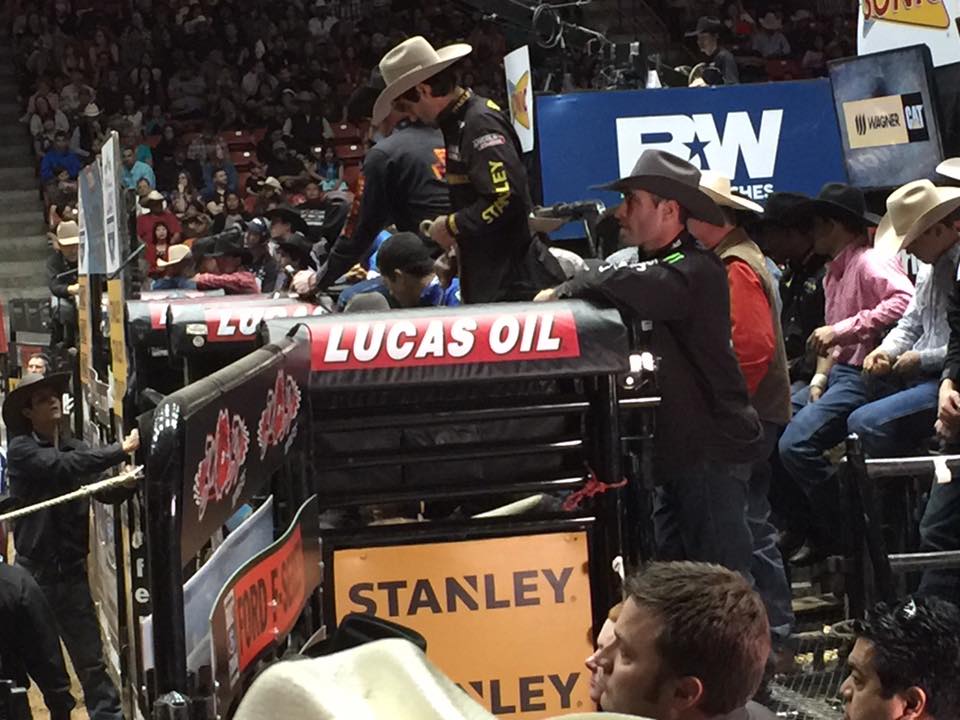 Julia Talbot and Minerva Howe PBR ABQ bull riding