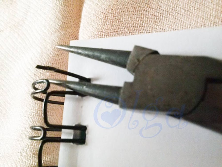 decorar libreta de espiral muelle alambre con bolsa de papel carton