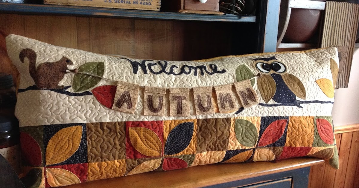 Olde Crow Primitives AUTUMN BENCH PILLOW