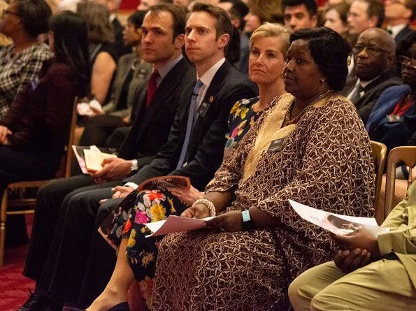 Sophie Wessex wore a floral midi dress as she hosted a Vision for Commonwealth reception at St James's Palace