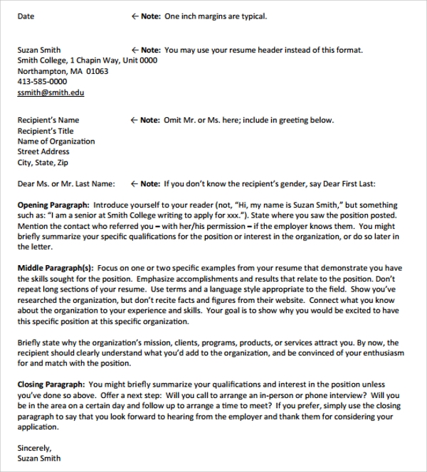 Sample Cover Letter For Gender Advisor Position Sample Letter