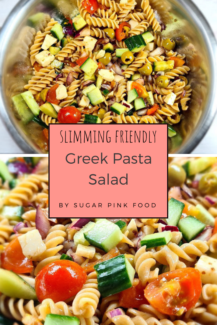 Greek Pasta Salad Recipe Slimming Friendly Sugar Pink Food