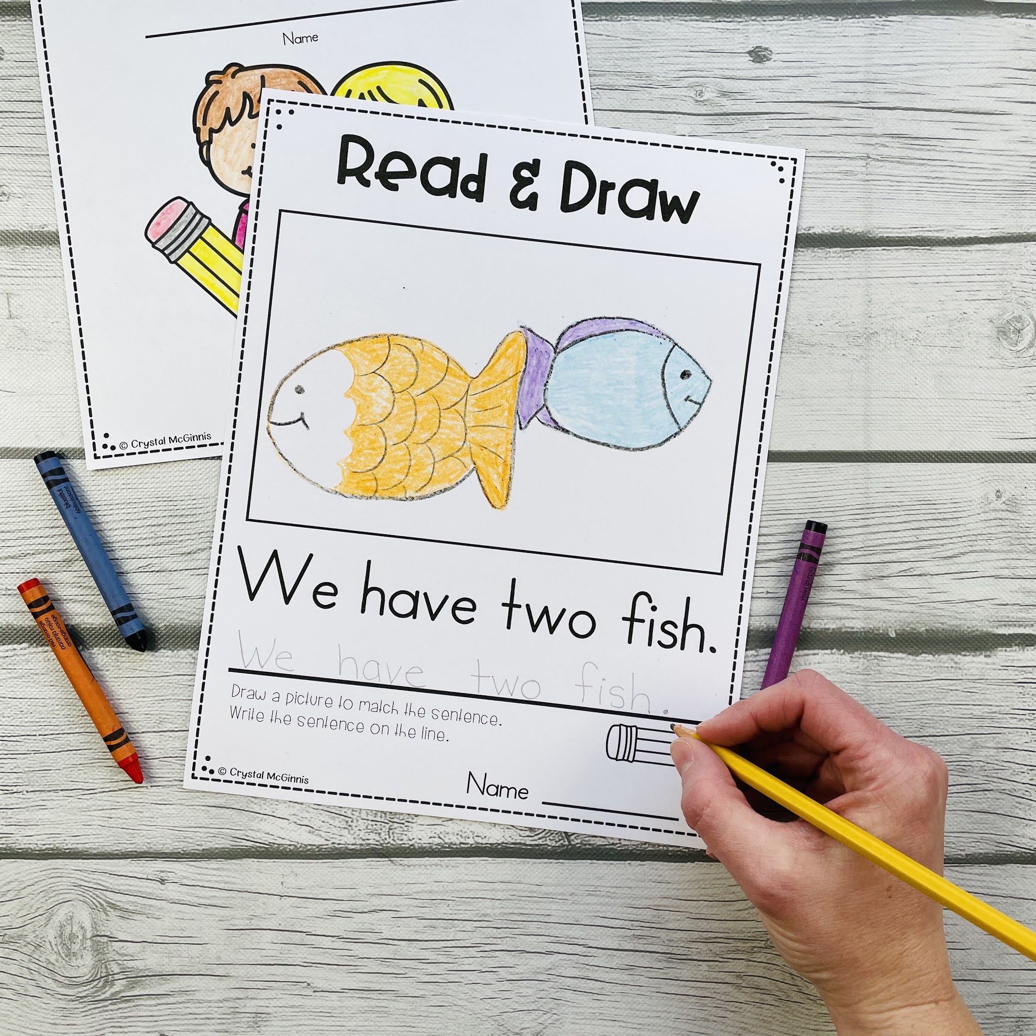 Read and Draw Simple Sentences Notebook Mrs. McGinnis' Little Zizzers