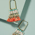 Multi color statement earrings