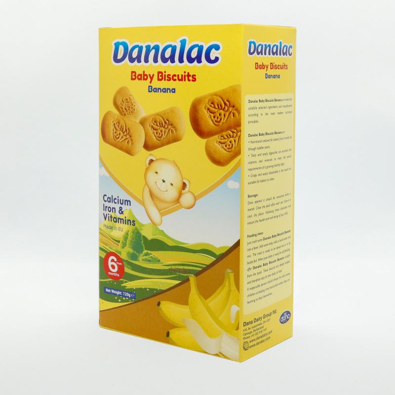 Bánh Quy Ăn Dặm DANALAC Vị Chuối – Hộp 120g