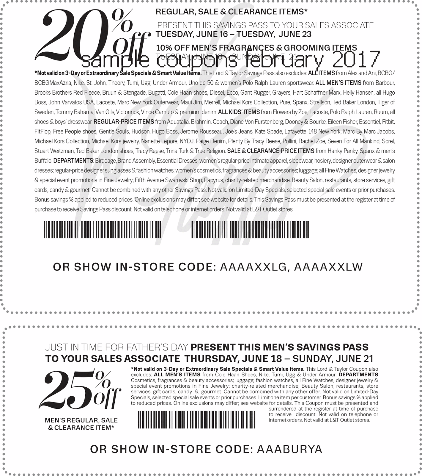 Free Promo Codes and Coupons 2021 Lord & Taylor Coupons