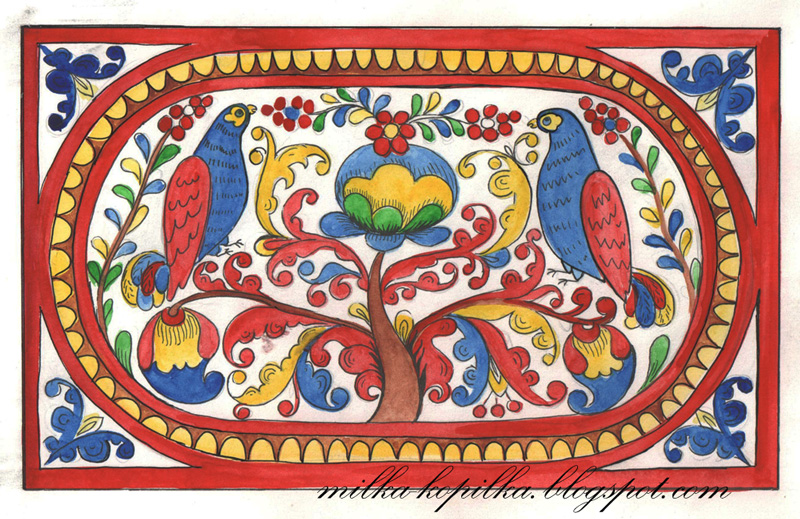 Северодвинская роспись рисунок