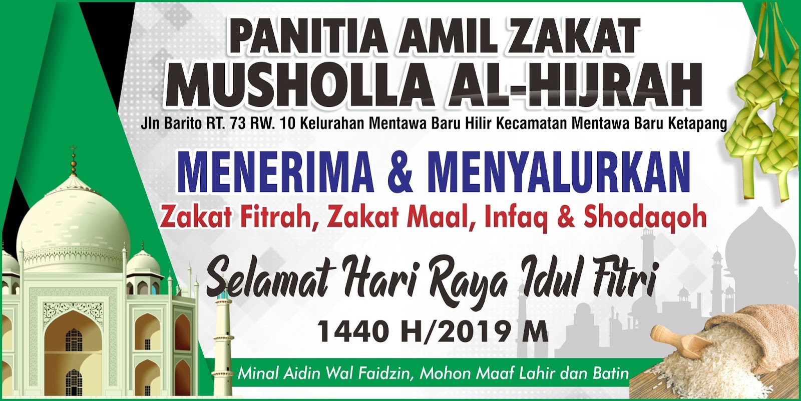Contoh Spanduk Panitia Zakat Contoh Banner Keren