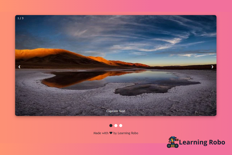 Responsive Image Slider using HTML, CSS & JavaScript