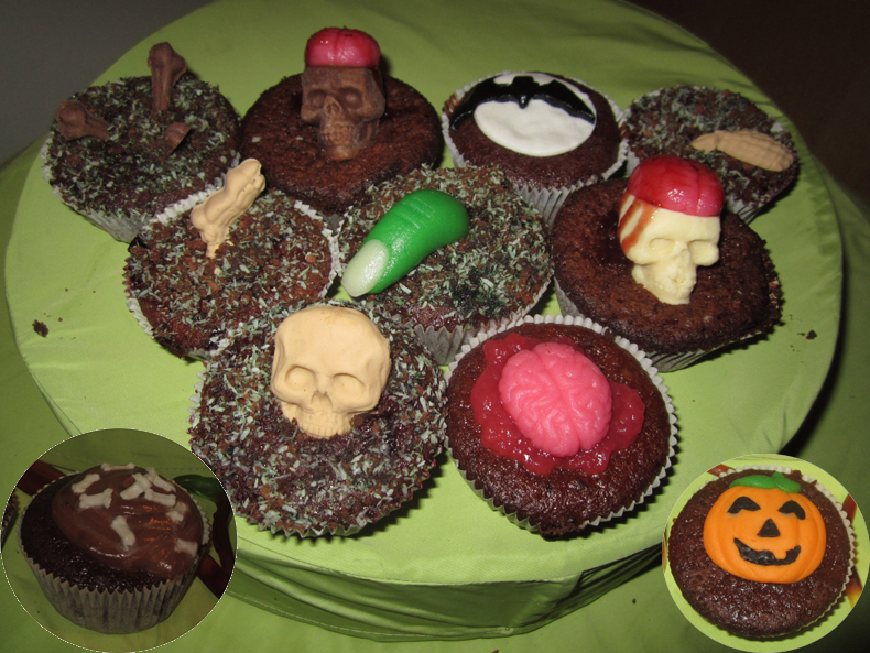 Halloween Muffins Mit Gehirn — Rezepte Suchen