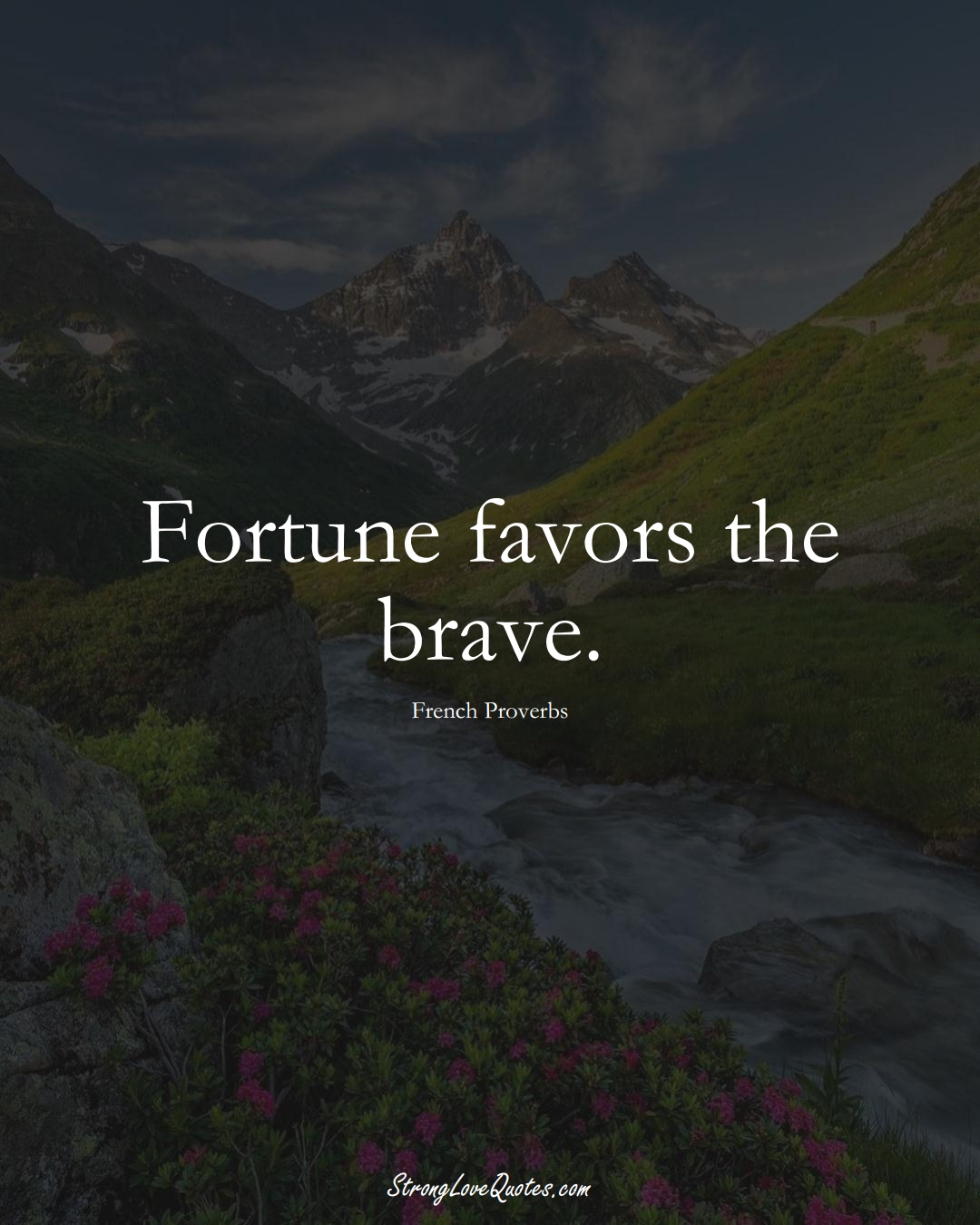 Fortune favors the brave. (French Sayings);  #EuropeanSayings
