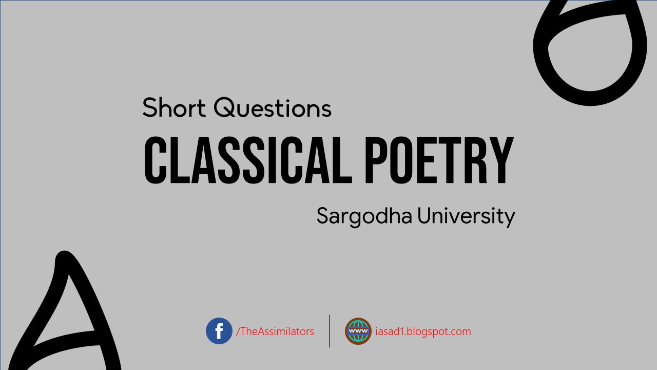 Classica Poetry - Short Questions