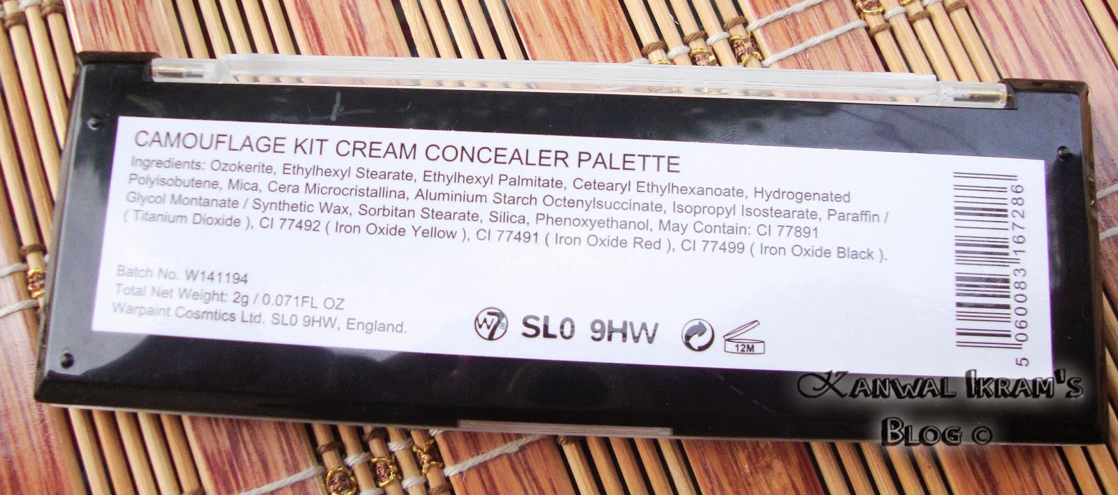 Genoptag afslappet bremse Kanwal Ikram's Blog: W7 Camouflage Kit Cream Concealer Pallet- Review And  Swatches