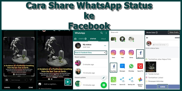 Cara Share WhatsApp Status ke Facebook Cara Share WhatsApp Status ke Facebook