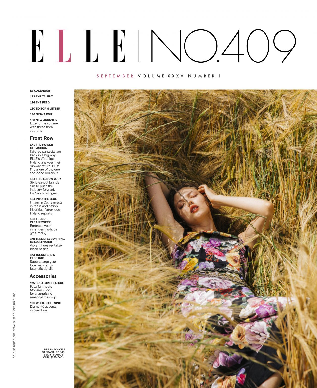 Lindsey Wixson – ELLE Magazine USA September 2019 Issue