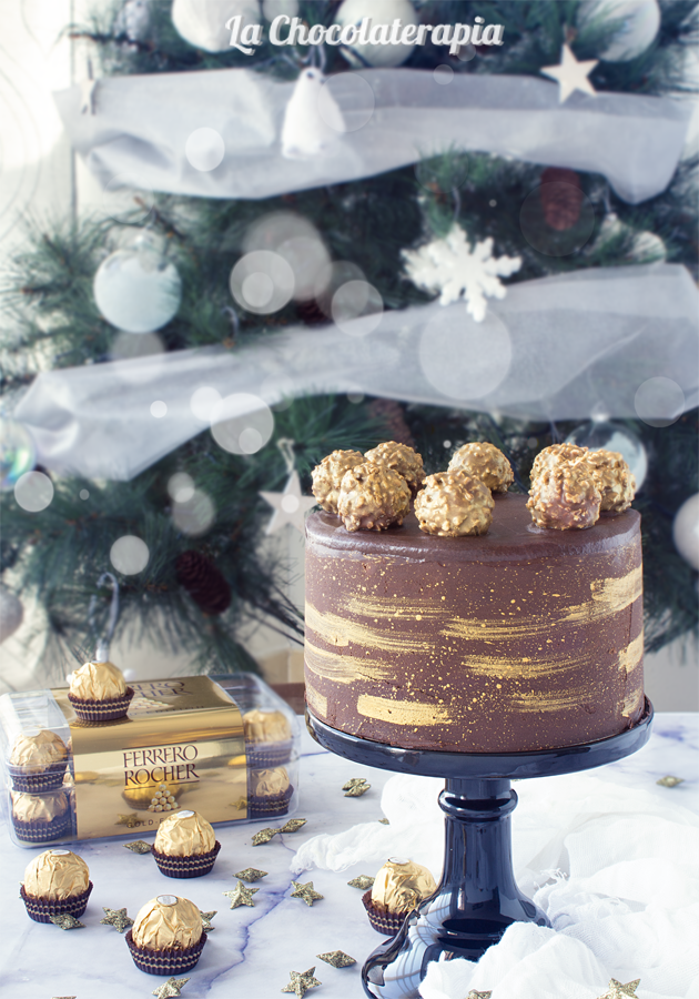 Layer Cake de Chocolate Negro, Nutella y Ferrero Rocher — La chocolaterapia