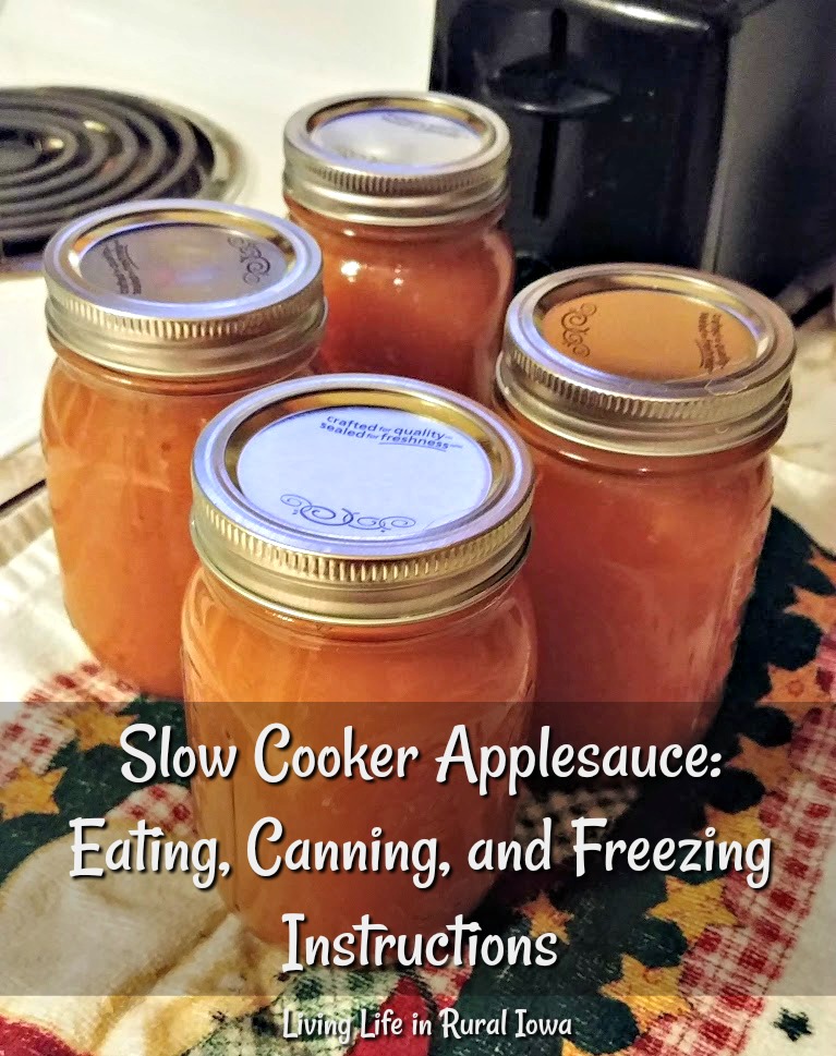 Slow Cooker Applesauce Eating, Canning, and Freezing Instructions
