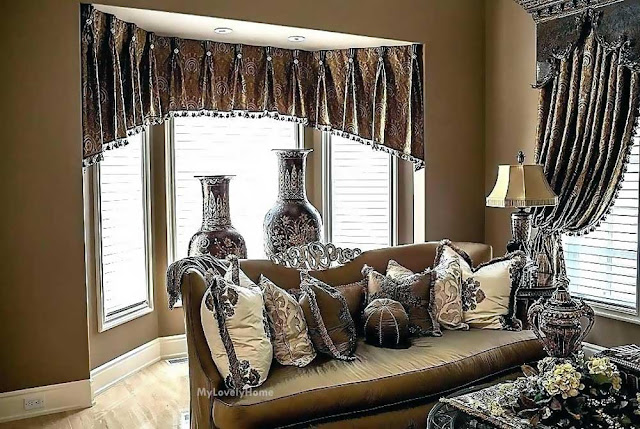 Astonishing Bay Window Curtain Pictures - My Lovely Home