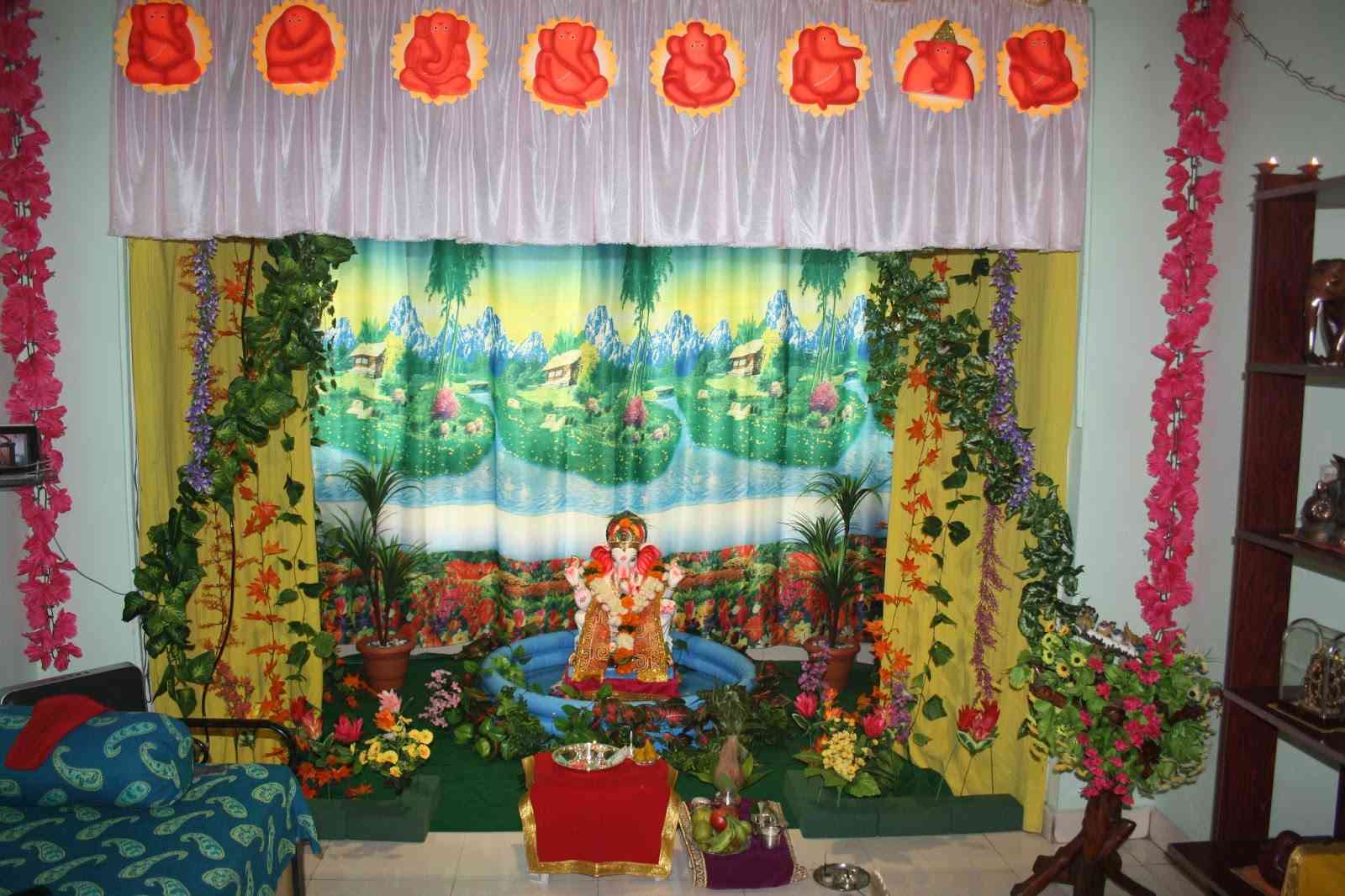 Ganpati Decoration Ideas 2021 Flowers & Thermocol Theme for Home