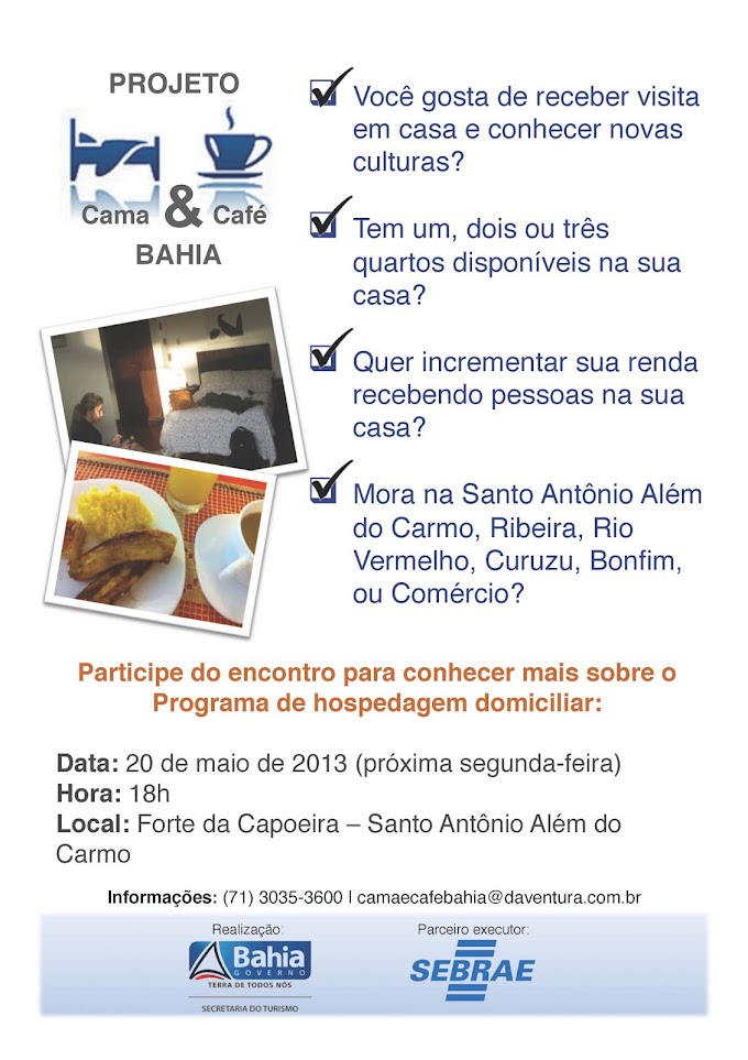 Participe do programa Cama & Café e descole uma grana extra 