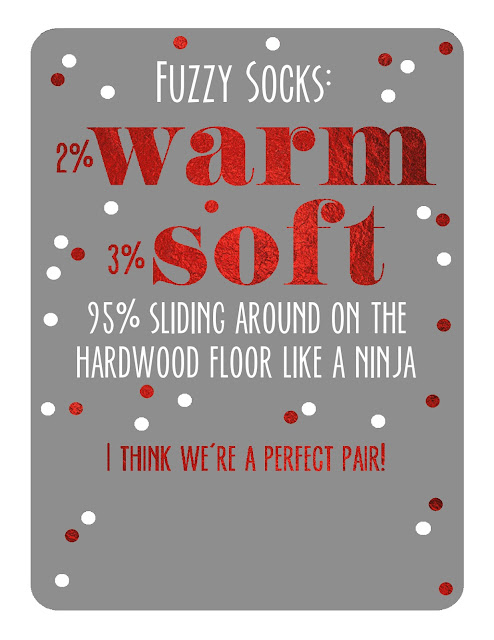 Free Printable Valentines Super cute!! Free printable Fuzzy Sock Valentines from /