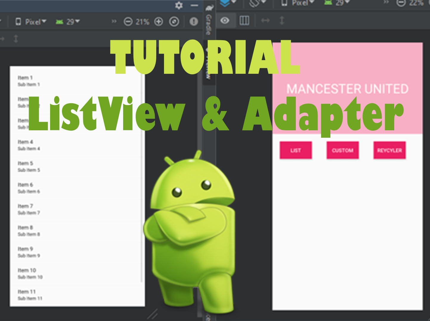 android studio listview adapter example