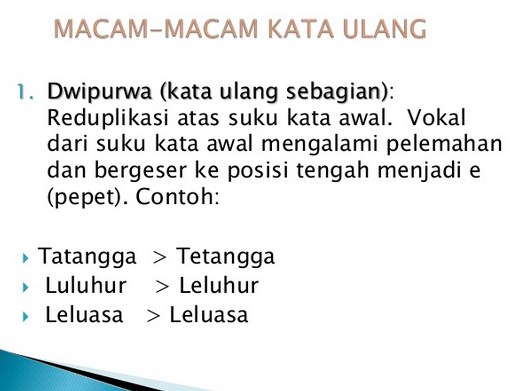 Definisi Pengertian Kata Ulang Dan Bentuk Jenisnya - MINDUT