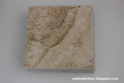 Tile for DIY Coaster Tutorial from Setting for Four #dollar #tile #coaster #diy