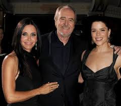 Wes Craven with Neve Campbell and Courtney Cox
