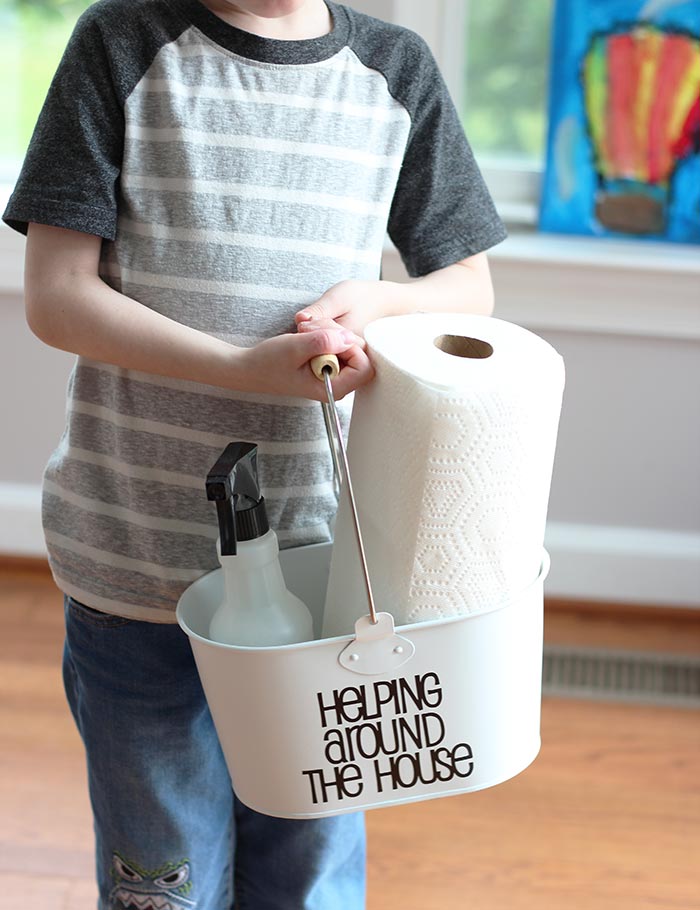 How to Make a Kid's Cleaning Caddy-So They Will Actually Clean