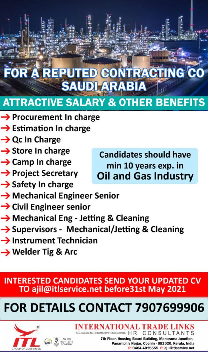 GULF JOBS DAILY UPDATES 3052021 Jobs in Gulf Job Vacancy in Gulf