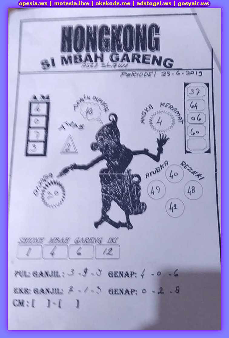 12 Ramalan mbah gareng hk malam ini