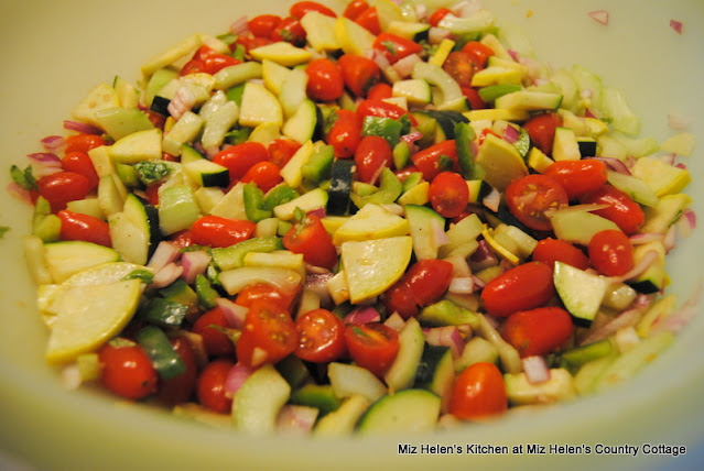 Squash Salad With Basil Vinaigrette at Miz Helen's Country