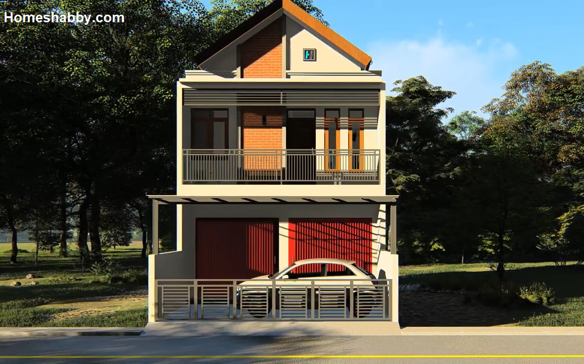  Desain  dan Denah Rumah Sekaligus Toko Ruko  Ukuran  6 x 12 