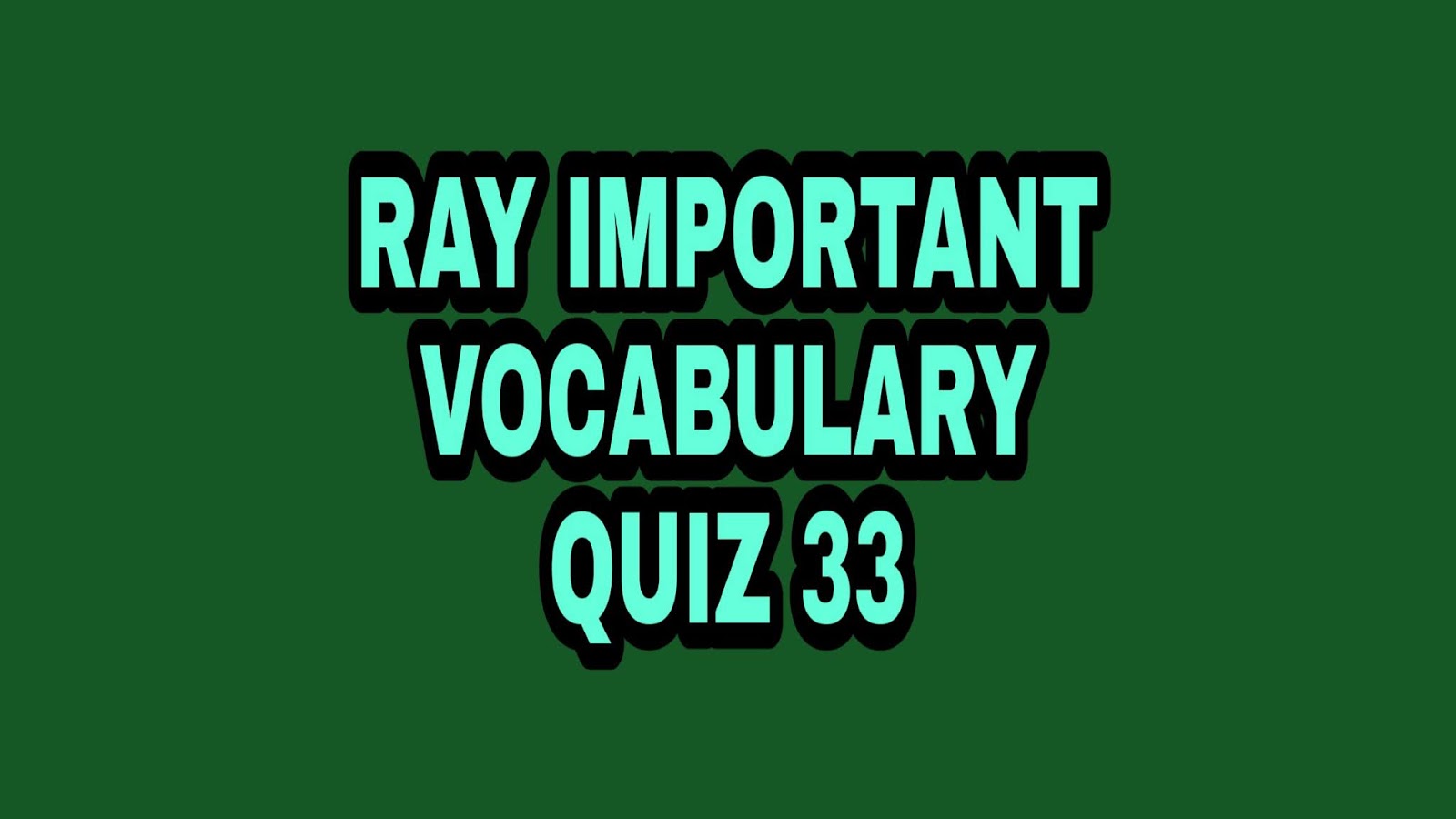 GRAMMAR IN ONE MINUTE IMPORTANT SYNONYMS OF RENDEZVOUS WITH RAY 33
