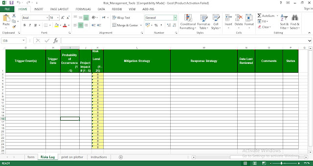 Risk Register Template in Excel