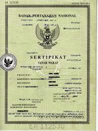 sertifikat tanah wakaf