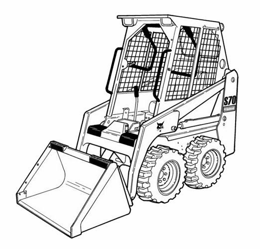 Bobcat Skid Steer Coloring Pages Sketch Coloring Page
