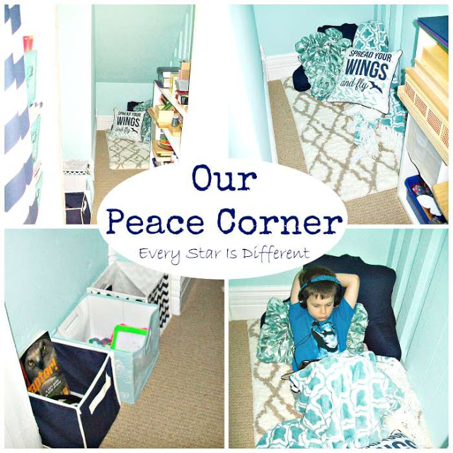 Our Montessori peace corner at home.