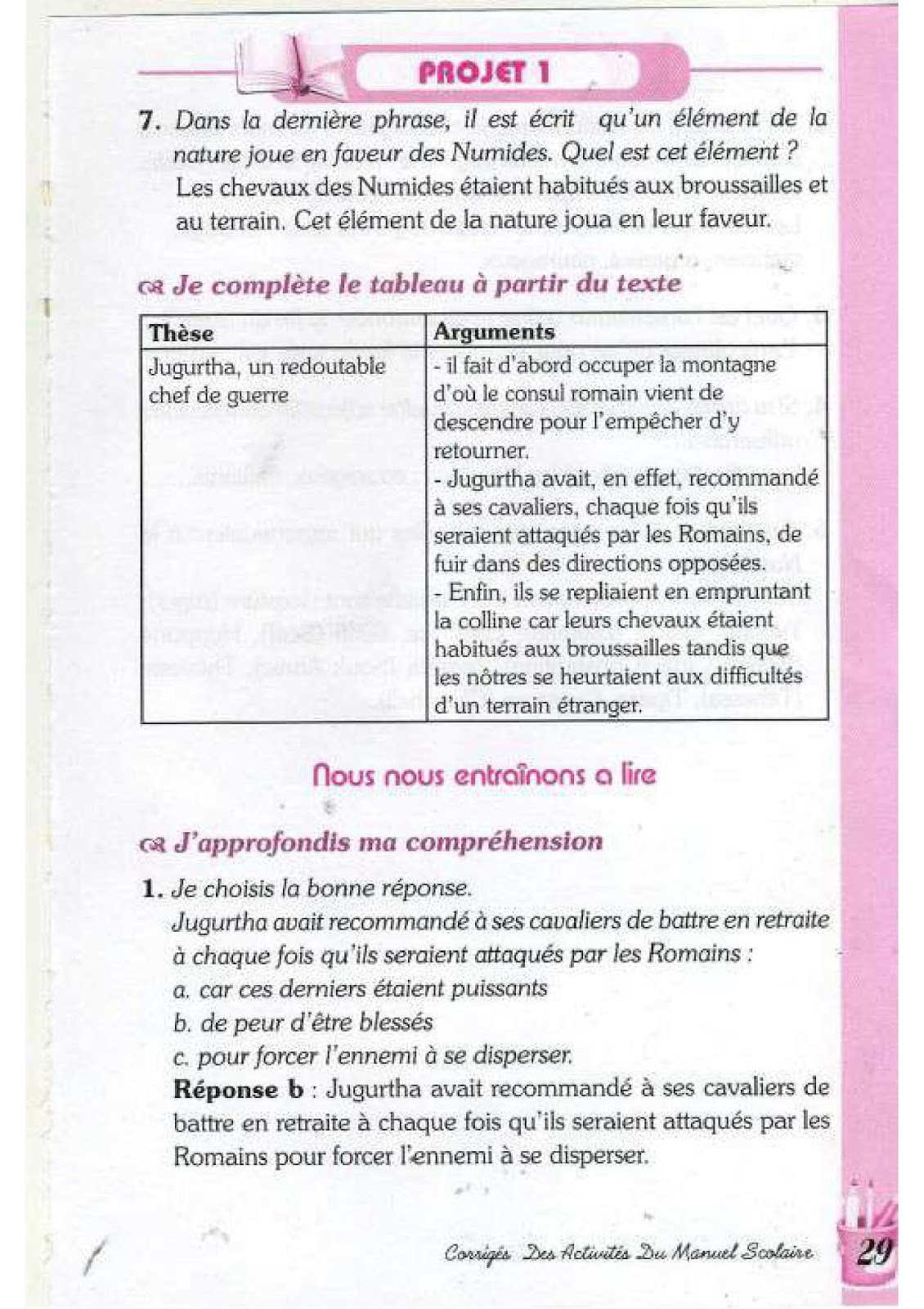 حل تمارين صفحة 31 الفرنسية للسنة الرابعة متوسط - الجيل الثاني
