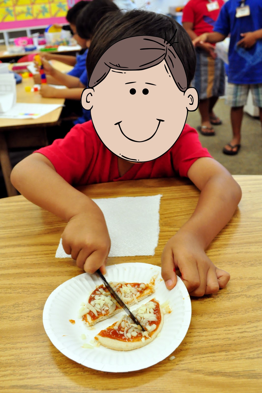 Sharing pizza math homework image