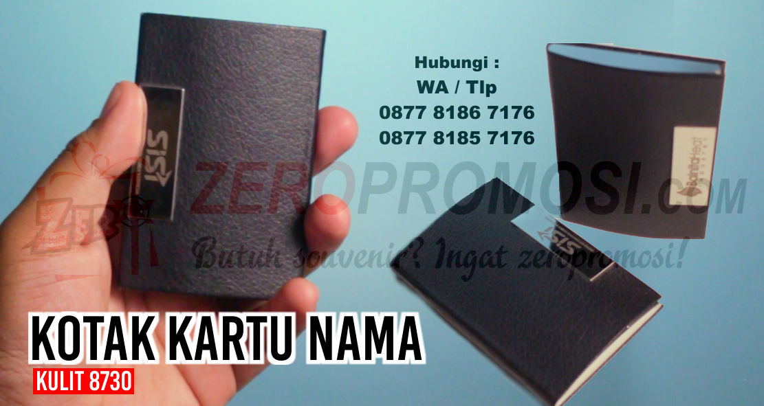 Kotak Kartu Nama Kulit 8730, Souvenir Promosi Tempat Kartu Nama Kulit, Leather Card Case, Name Card Holder, Dompet Kartu, Business Card Holder, Kotak Kartu Nama Magnetic