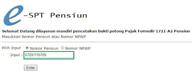 Mudahnya Espt Pensiun Cetak Bukti Potong Pajak Formulir 1721 A2 Pensiun Efaktur Dan Espt