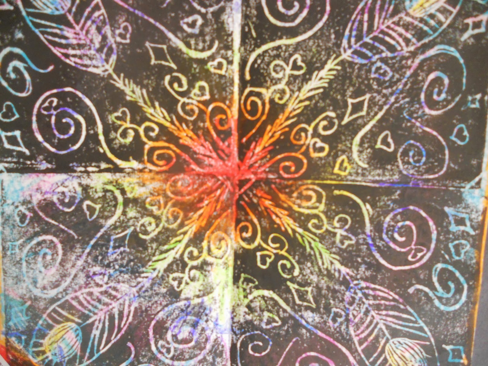 Little Dog Art Blog: 5th Grade Rotational Symmetry Printmaking