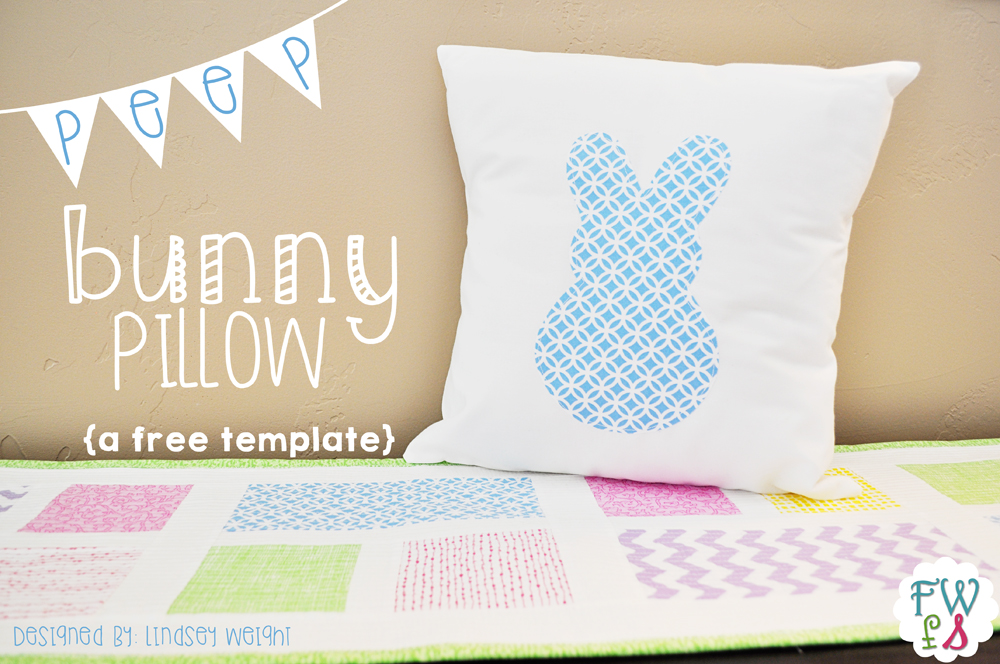 peep bunny pillow