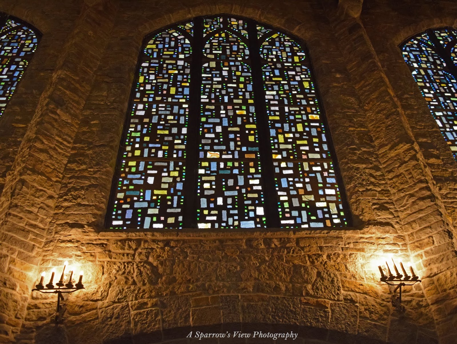 A Sparrow's View Photography Stained Glass and candelabras, St. John's