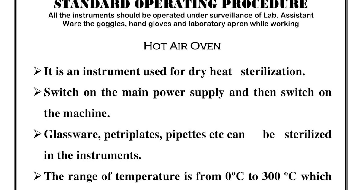 HOT AIR OVEN