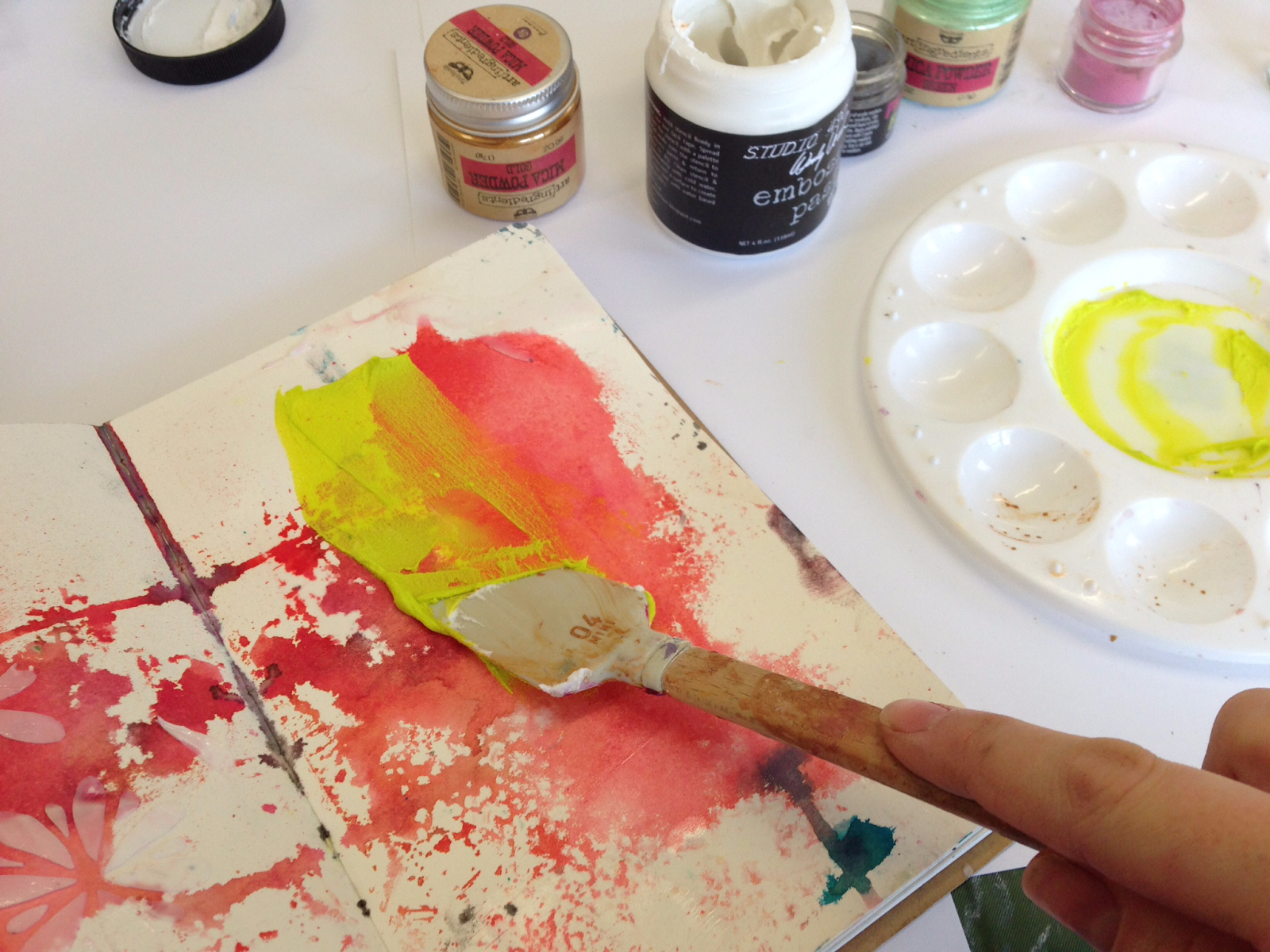 Artist Trading Post 5 ideas with... Embossing Paste