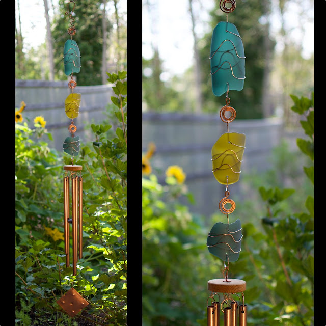 Glass and Copper Wind Chime by Coast Chimes